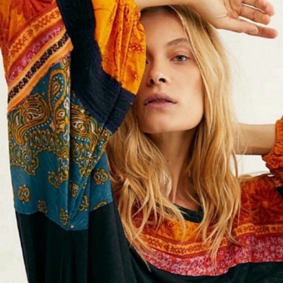 NWT-Free People Boho Embroidered Oversized Tunic - Picture 3 of 11
